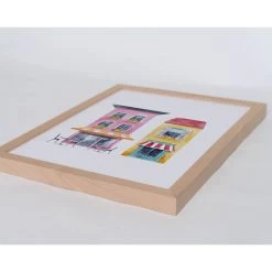 Wandbild " Das Cafe " In Naturell -Dekostuck Store milan moon wandbild das cafe in naturell 7