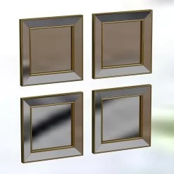 Spiegel Abel 4er 40x40cm Gold