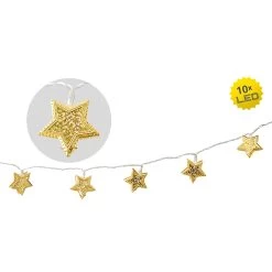 Lichterkette Mit Sternen In Gold -Dekostuck Store nave lichterkette mit sternen in gold 2