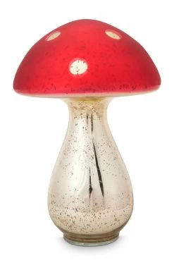 Pip Studio Deko "Mushroon Glass" In Rot - (H) 24cm