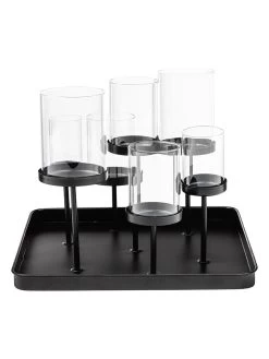 Kerzenhalter In Schwarz - (B)28 X (H)24 X (T)28 Cm