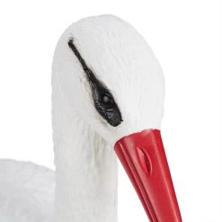 2x Gartenfigur "Storch" In Weiß/Rot - (B)22 X (H)80 X (T)64 Cm -Dekostuck Store relaxdays 2x gartenfigur storch in weiss rot b 22 x h 80 x t 64 cm 6