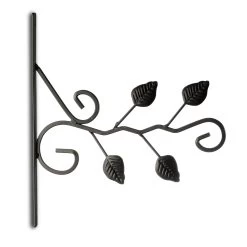 3x Blumenhaken "Blätter" In Schwarz