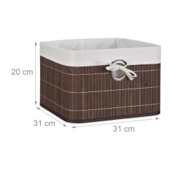 Aufbewahrungskorb In Braun - (B)31 X (H)20 X (T)31 Cm -Dekostuck Store relaxdays aufbewahrungskorb in braun b 31 x h 20 x t 31 cm 3
