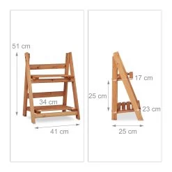 Blumentreppe In Braun - (B)41 X (H)51 X (T)25 Cm -Dekostuck Store relaxdays blumentreppe in braun b 41 x h 51 x t 25 cm 3