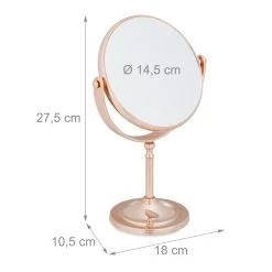 Kosmetikspiegel In Kupfer -Dekostuck Store relaxdays kosmetikspiegel in kupfer 3