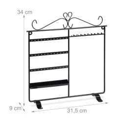 Schmuckhalter In Schwarz - (B)31,5 X (H)34 X (T)9 Cm -Dekostuck Store relaxdays schmuckhalter in schwarz b 31 5 x h 34 x t 9 cm 3