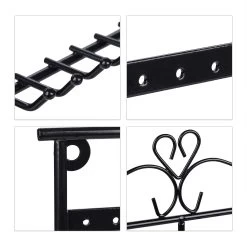 Schmuckhalter In Schwarz - (B)31,5 X (H)34 X (T)9 Cm -Dekostuck Store relaxdays schmuckhalter in schwarz b 31 5 x h 34 x t 9 cm 6