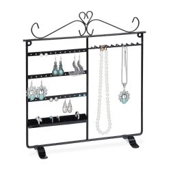 Schmuckhalter In Schwarz - (B)31,5 X (H)34 X (T)9 Cm -Dekostuck Store relaxdays schmuckhalter in schwarz b 31 5 x h 34 x t 9 cm 7