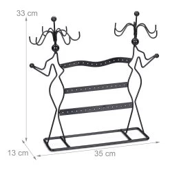 Schmuckständer In Schwarz - (B)35 X (H)33 X (T)13 Cm -Dekostuck Store relaxdays schmuckstander in schwarz b 35 x h 33 x t 13 cm 3