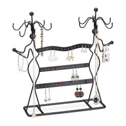 Schmuckständer In Schwarz - (B)35 X (H)33 X (T)13 Cm -Dekostuck Store relaxdays schmuckstander in schwarz b 35 x h 33 x t 13 cm 7