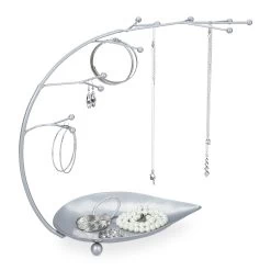 Schmuckständer In Silber - (B)34 X (H)29 X (T)15,5 Cm -Dekostuck Store relaxdays schmuckstander in silber b 34 x h 29 x t 15 5 cm 7