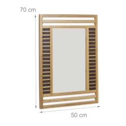 Spiegel In Natur - (B)50 X (H)70 X (T)2 Cm -Dekostuck Store relaxdays spiegel in natur b 50 x h 70 x t 2 cm 3
