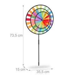 Windrad In Bunt -Dekostuck Store relaxdays windrad in bunt 3