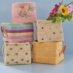 Rice Aufbewahrungskorb Gelb Mit Trageschlaufen, 25 X 30 X 30 Cm -Dekostuck Store rice aufbewahrungskorb gelb mit trageschlaufen 25 x 30 x 30 cm 2