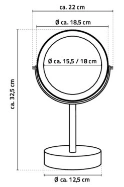 RIDDER Kosmetik-Standspiegel Cement Grau -Dekostuck Store ridder kosmetik standspiegel cement grau 5