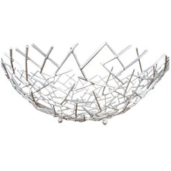 Dekoschale STRUCTURE In Silber - 45 X 15 X 45cm