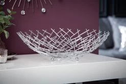 Dekoschale STRUCTURE In Silber - 45 X 15 X 45cm -Dekostuck Store riess ambiente de dekoschale structure in silber 45 x 15 x 45cm 4