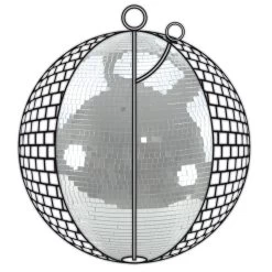 Dekostuck Store -Dekostuck Store satisfire discokugel spiegelkugel in schwarz 40cm 1