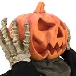 Halloween Animierte Figur POP-UP Kürbis In Schwarz - Höhe: 70cm -Dekostuck Store satisfire halloween animierte figur pop up kurbis in schwarz hohe 70cm 2