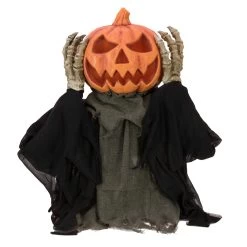 Halloween Animierte Figur POP-UP Kürbis In Schwarz - Höhe: 70cm