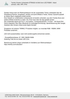 Twinkly Smarte Lichterkette STRINGS Mit 600 LEDs In Bunt- RGBW LED -Dekostuck Store twinkly smarte lichterkette strings mit 600 leds in bunt rgbw led 6