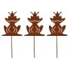 3er Set Gartenstecker Rost Frösche In Braun -Dekostuck Store unus 3er set gartenstecker rost frosche in braun