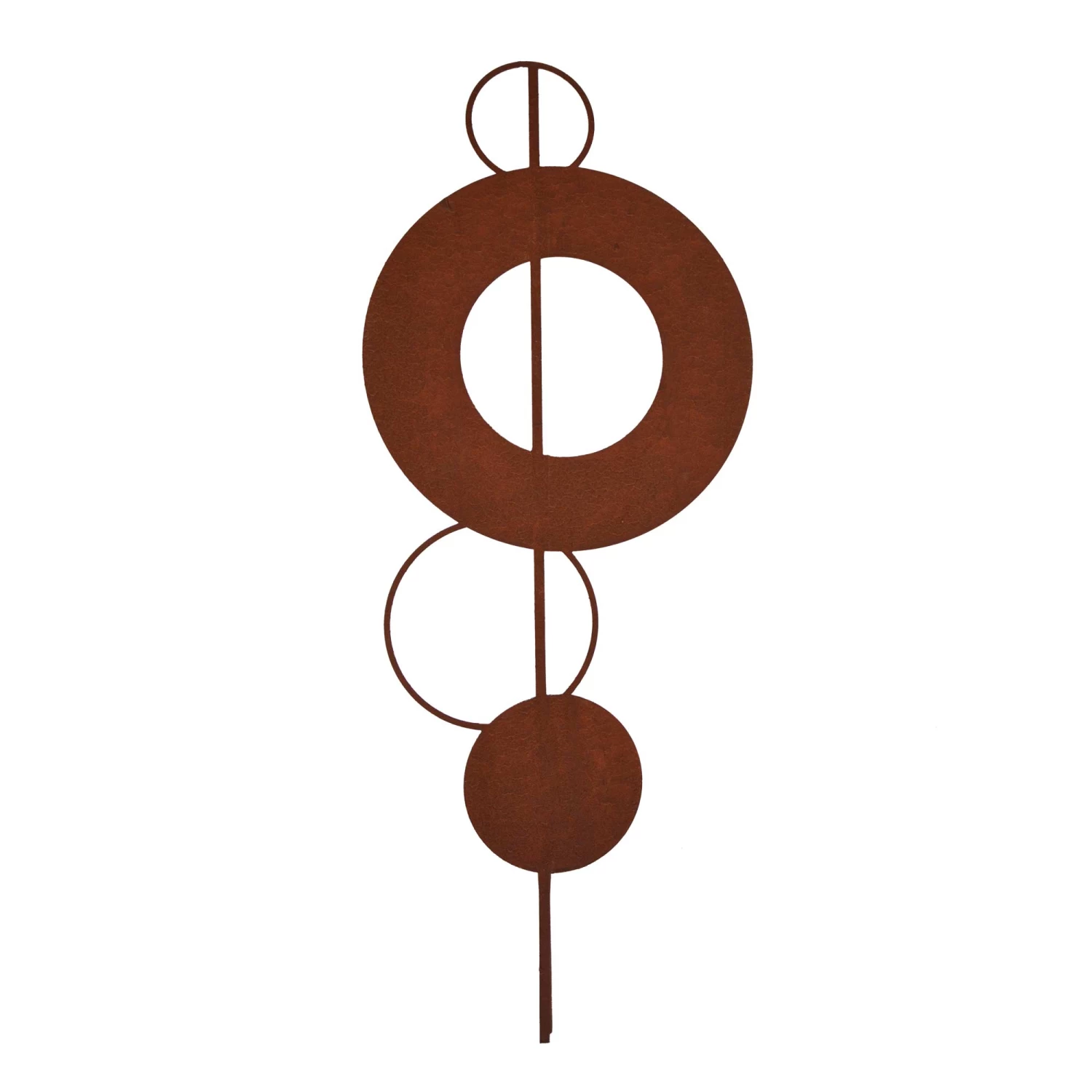 Gartenstecker Rost Stab Mit Kreisen In Braun 5 Gartenstecker Rost Stab Mit Kreisen In Braun – Bild 3