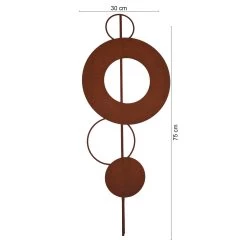 Gartenstecker Rost Stab Mit Kreisen In Braun 13 Gartenstecker Rost Stab Mit Kreisen In Braun -Dekostuck Store unus gartenstecker rost stab mit kreisen in braun 3