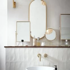 VTwonen Spiegel "Mirror Oval" In Goud - (L) 30 X (B) 70cm 7 VTwonen Spiegel "Mirror Oval" In Goud - (L) 30 X (B) 70cm -Dekostuck Store vtwonen spiegel mirror oval in goud l 30 x b 70cm 2