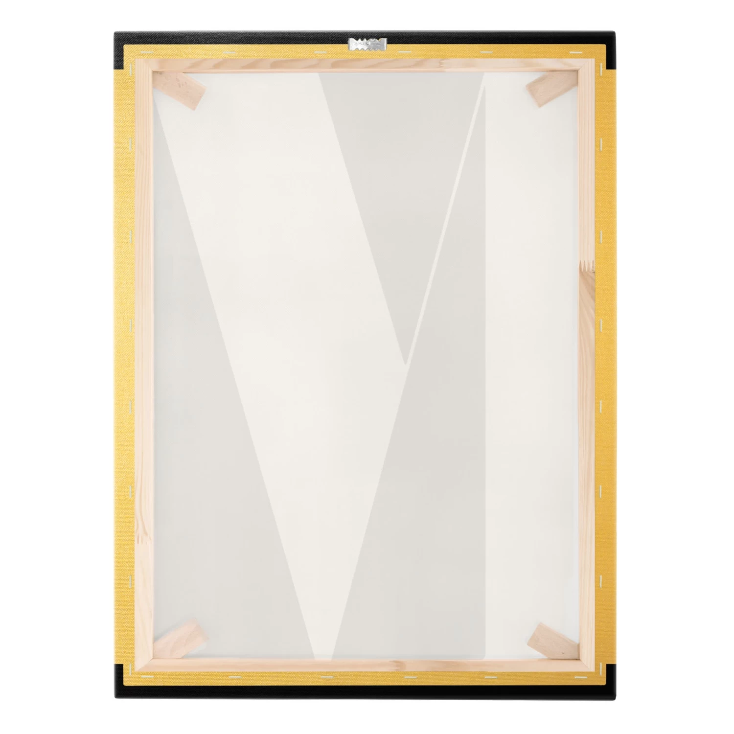 Leinwandbild Gold - Antiqua Letter M Schwarz In Schwarz-Weiß 10 Leinwandbild Gold - Antiqua Letter M Schwarz In Schwarz-Weiß – Bild 8