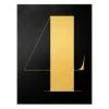 Leinwandbild Gold - Antiqua Zahl 4 In Schwarz