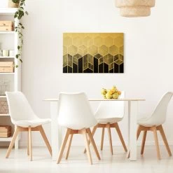 Leinwandbild Gold - Goldene Geometrie - Sechsecke Schwarz Weiß In Schwarz-Weiß 14 Leinwandbild Gold - Goldene Geometrie - Sechsecke Schwarz Weiß In Schwarz-Weiß -Dekostuck Store wallart leinwandbild gold goldene geometrie sechsecke schwarz weiss in schwarz weiss 3