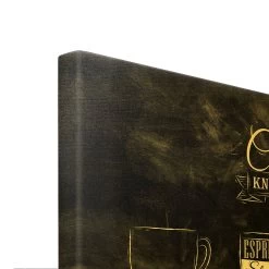 Leinwandbild Gold - Kaffeesorten Kreidetafel In Schwarz-Weiß -Dekostuck Store wallart leinwandbild gold kaffeesorten kreidetafel in schwarz weiss 6