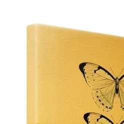 Leinwandbild Gold - Schmetterling Auf Beige In Creme-Beige -Dekostuck Store wallart leinwandbild gold schmetterling auf beige in creme beige 6