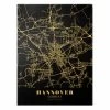 Leinwandbild Gold - Stadtplan Hannover - Klassik Schwarz In Schwarz-Weiß -Dekostuck Store wallart leinwandbild gold stadtplan hannover klassik schwarz in schwarz weiss