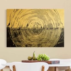 Leinwandbild Gold - Verschmelzung Schwarz Weiß In Schwarz-Weiß -Dekostuck Store wallart leinwandbild gold verschmelzung schwarz weiss in schwarz weiss 2
