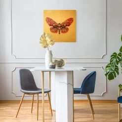 Leinwandbild Gold - Vintage Motte In Rot 15 Leinwandbild Gold - Vintage Motte In Rot -Dekostuck Store wallart leinwandbild gold vintage motte in rot 4