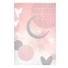 Leinwandbild - Kinderteppich Grafisch - Sterne Und Mond In Rosa -Dekostuck Store wallart leinwandbild kinderteppich grafisch sterne und mond in rosa