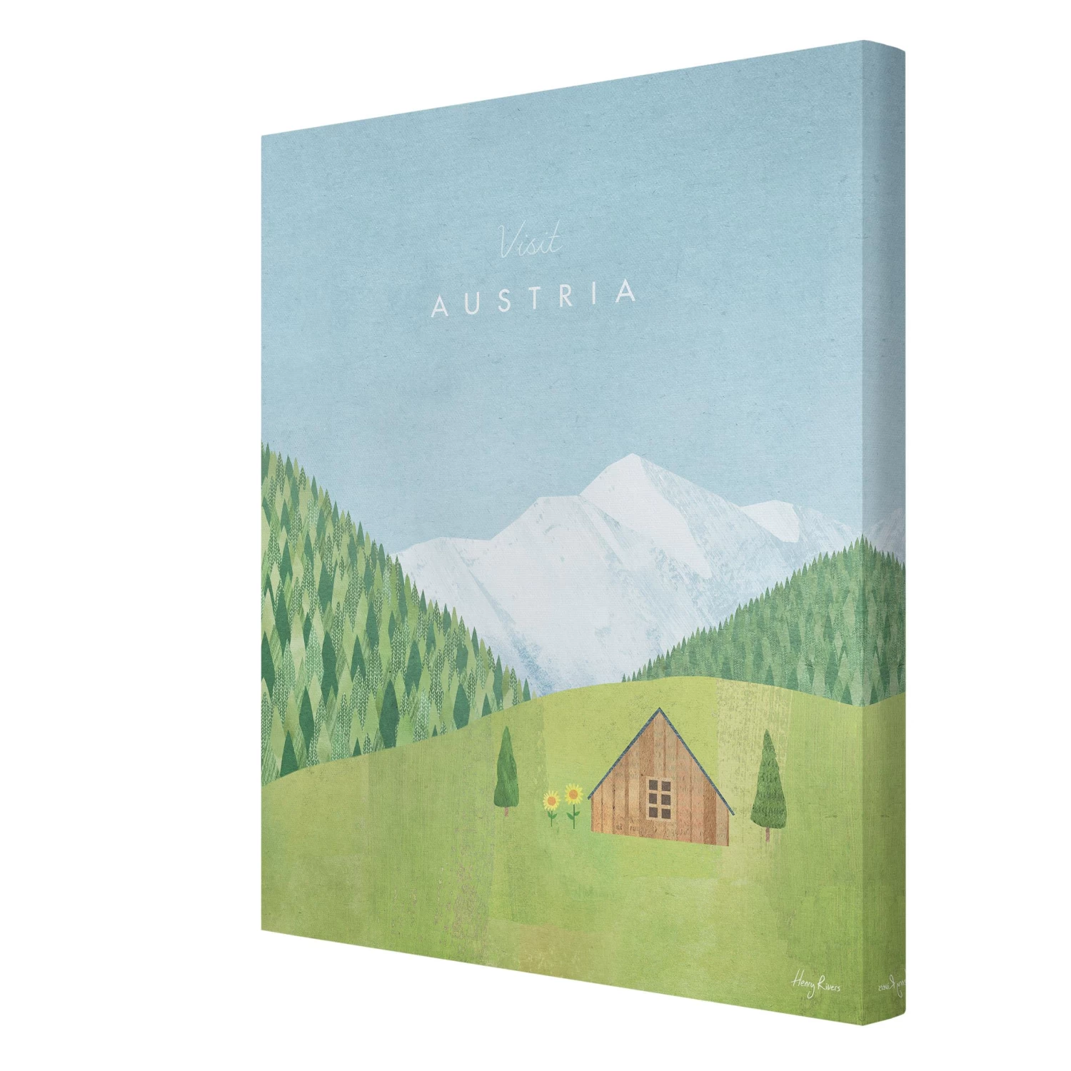 Leinwandbild - Reiseposter - Austria In Grün 8 Leinwandbild - Reiseposter - Austria In Grün – Bild 6