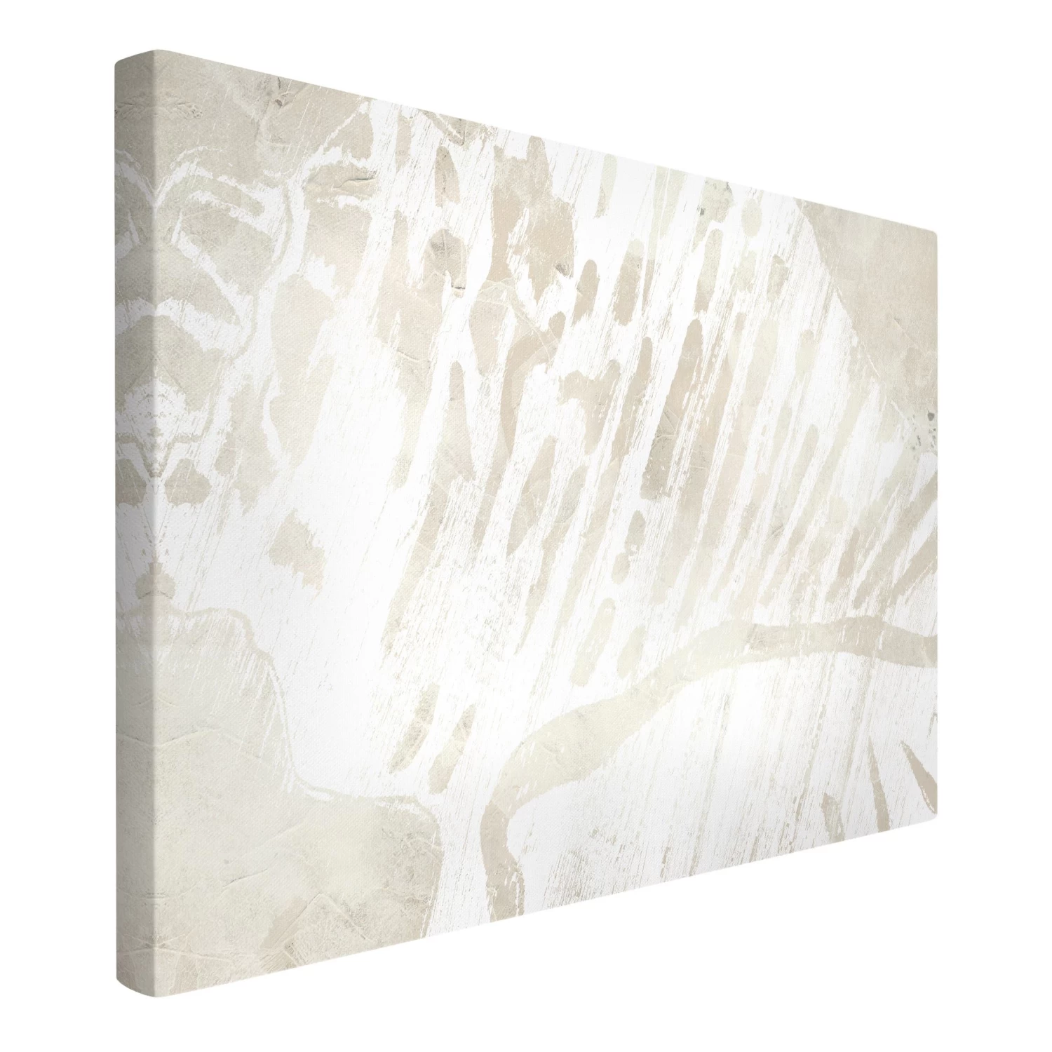 Leinwandbild - Tritonmuschel Silhouette Auf Leinen In Creme-Beige 7 Leinwandbild - Tritonmuschel Silhouette Auf Leinen In Creme-Beige – Bild 5