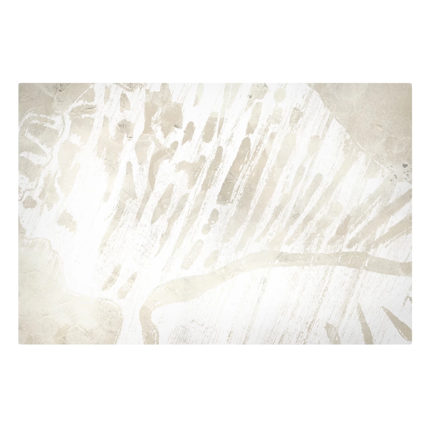 Leinwandbild - Tritonmuschel Silhouette Auf Leinen In Creme-Beige 3 Leinwandbild - Tritonmuschel Silhouette Auf Leinen In Creme-Beige