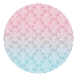 Runde Tapete - Aquarell Barock Muster Mit Blau Rosa Verlauf In Blau -Dekostuck Store wallart runde tapete aquarell barock muster mit blau rosa verlauf in blau 6