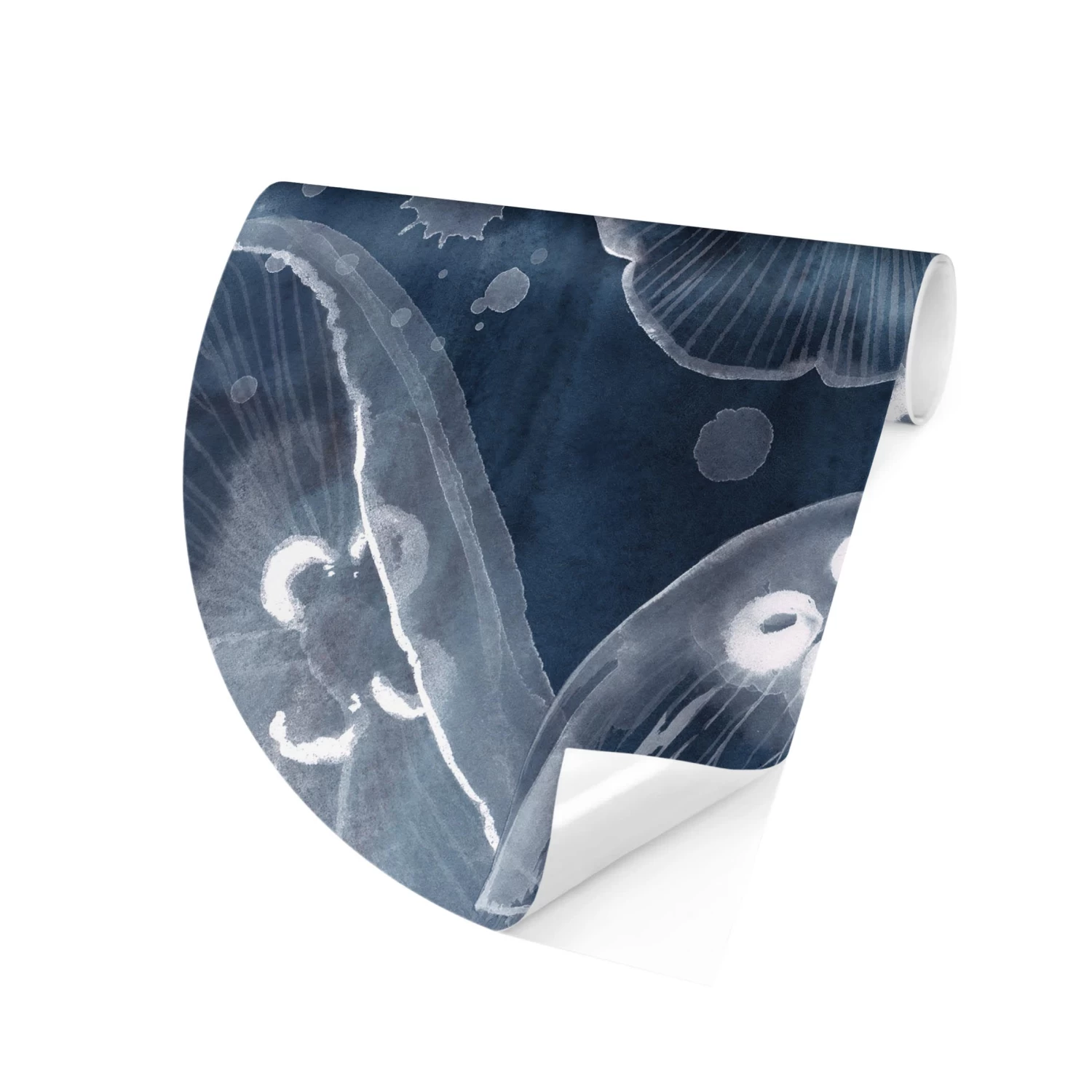 Runde Tapete - Mondmedusen II In Blau 8 Runde Tapete - Mondmedusen II In Blau – Bild 6