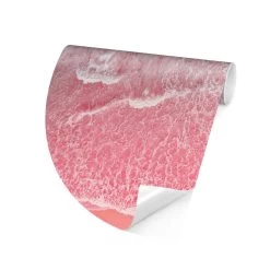 Runde Tapete - Ozean In Pink In Pink -Dekostuck Store wallart runde tapete ozean in pink in pink 5