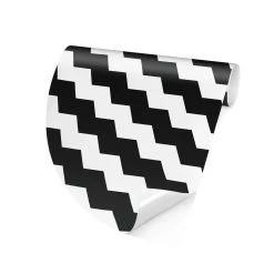 Runde Tapete - Zick Zack Geometrie Muster Schwarz-Weiß In Schwarz-Weiß 15 Runde Tapete - Zick Zack Geometrie Muster Schwarz-Weiß In Schwarz-Weiß -Dekostuck Store wallart runde tapete zick zack geometrie muster schwarz weiss in schwarz weiss 5