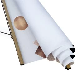 Stoffbild - Elisabeth Fredriksson - Geometrische Berge Bronze In Gold -Dekostuck Store wallart stoffbild elisabeth fredriksson geometrische berge bronze in gold 5