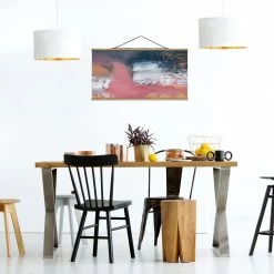 Stoffbild - Elisabeth Fredriksson - Rosa Sturm Mit Gold In Rosa -Dekostuck Store wallart stoffbild elisabeth fredriksson rosa sturm mit gold in rosa 3