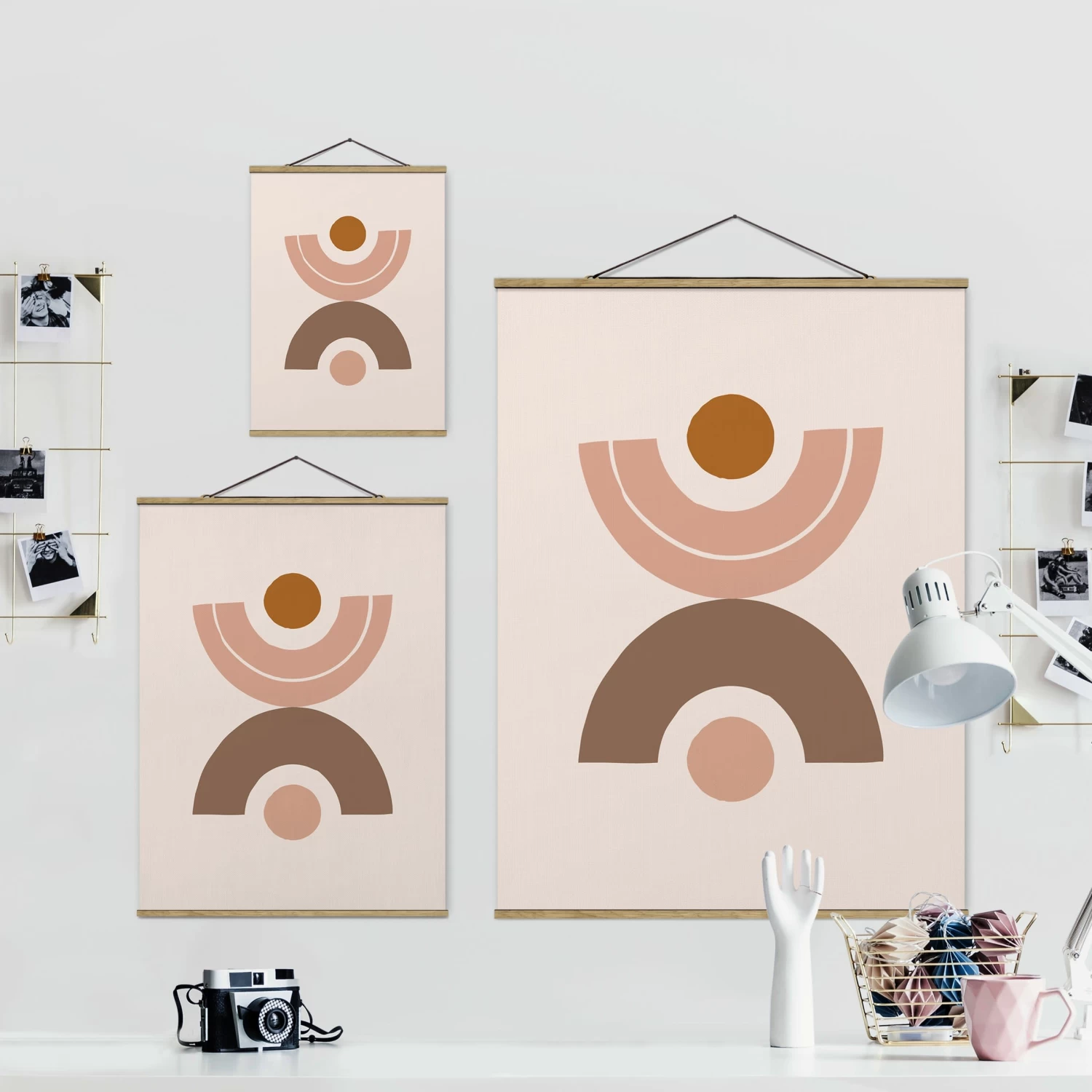 Stoffbild - Line Art Abstrakte Formen Pastell In Türkis 9 Stoffbild - Line Art Abstrakte Formen Pastell In Türkis – Bild 7