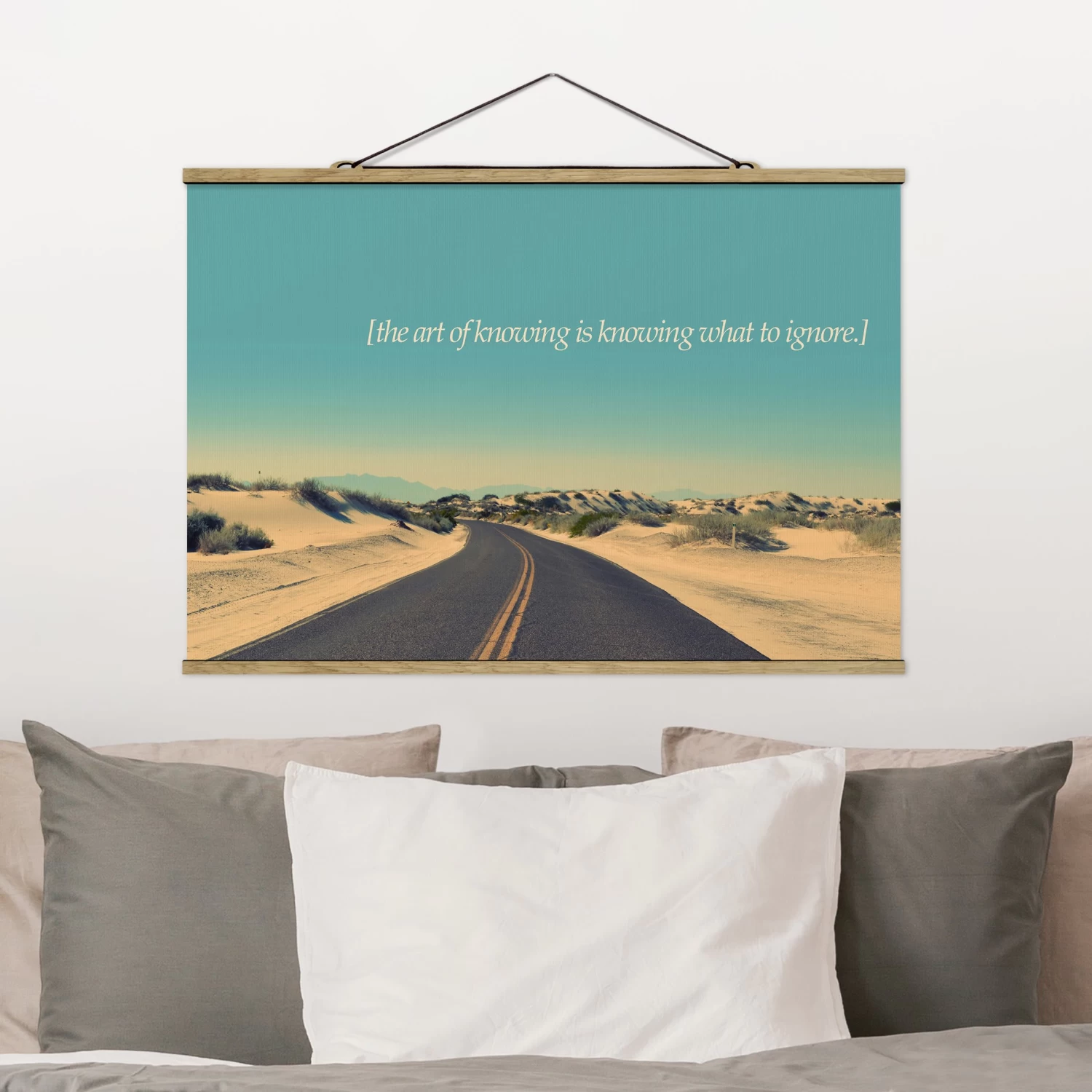 Stoffbild - Lyrische Landschaften - Wissen In Türkis 4 Stoffbild - Lyrische Landschaften - Wissen In Türkis – Bild 2